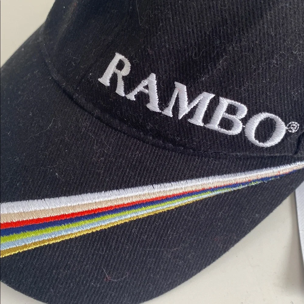 Rambo Horseware Ireland Black Cap with Rainbow Stripes and LED Light NWT - Picture 2 of 9